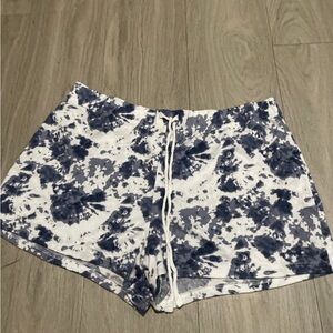 Women's Navy Tie-Dye Lounge Shorts